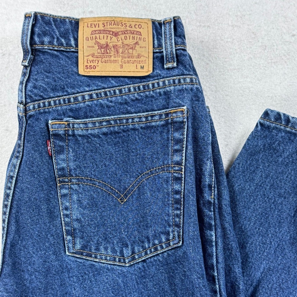 Vintage Levis 550 Relaxed Fit Tapered Leg Jeans Medium Wash Denim 12 REG M 90's